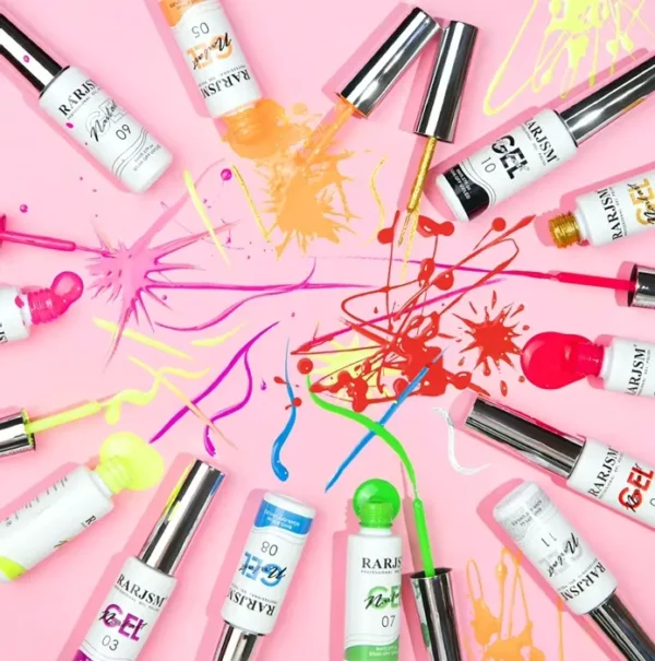 Manicure Polish Set - 12 Neon Colors Including Glitter