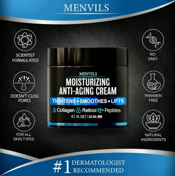 Men's Face Moisturizer Gel - Anti-Wrinkle & Hydrating - 4.2 oz