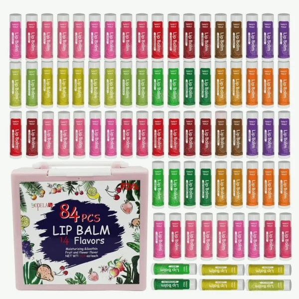 Bulk Set Organic Lip Care infused with Vitamin E and Coconut Oil - 14 Flavors