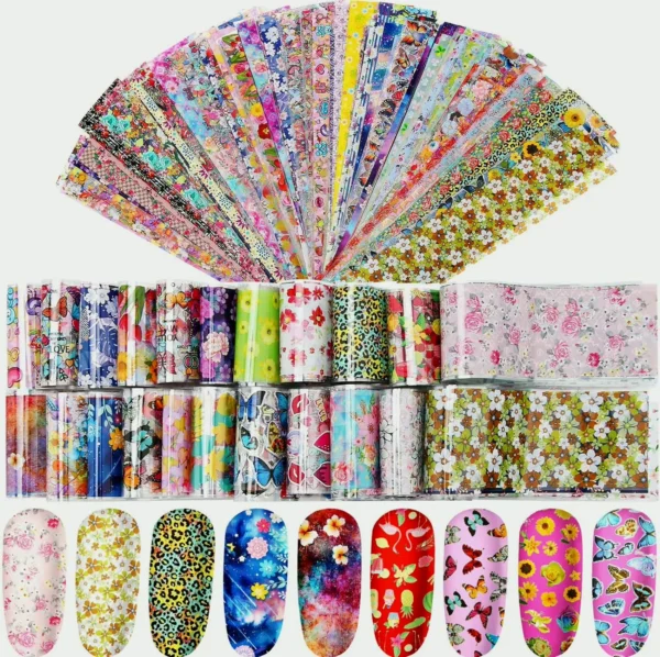 300 Sheets Nail Art Foil Transfers