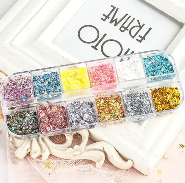 Irregular Manicure Film Fragments Sparkle