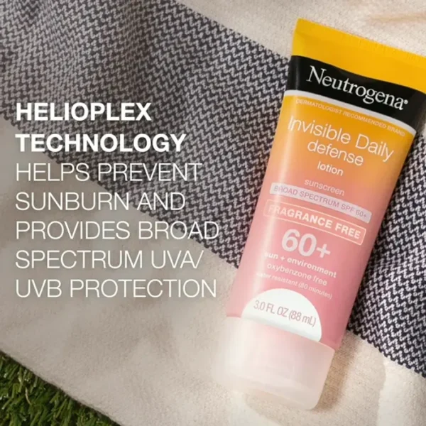 Neutrogena Invisible SPF 60+ Sunscreen Cream, Oxybenzone-Free