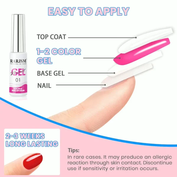 Manicure Polish Set - 12 Neon Colors Including Glitter