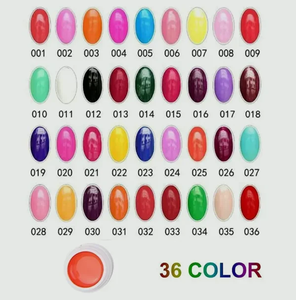 Thirty-Six Shades UV Nail Kit Including Brush