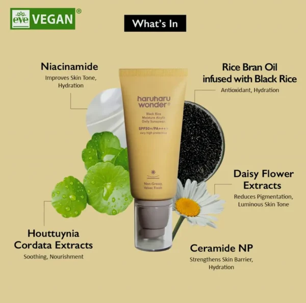 Haruharu Black Rice Daily Sunscreen 1.69fl.oz Velvet Formula