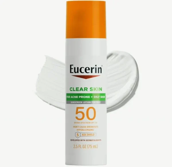 Eucerin Solar Clear Skin SPF 50 Face Lotion, Fragrance-Free