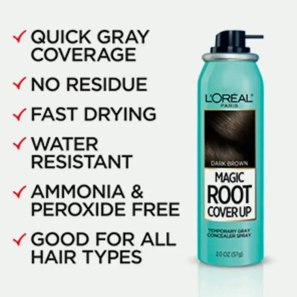Loreal Magic Root Spray, Brown, 2 Ounces