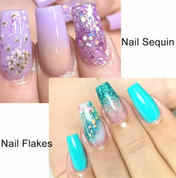 Twelve-Color Iridescent Nail Sequins Glitter Set