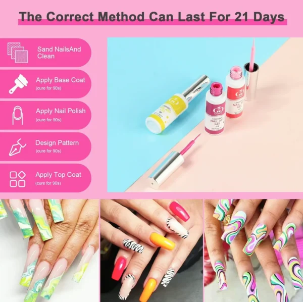 Gel Liner Nail Kit with Brush