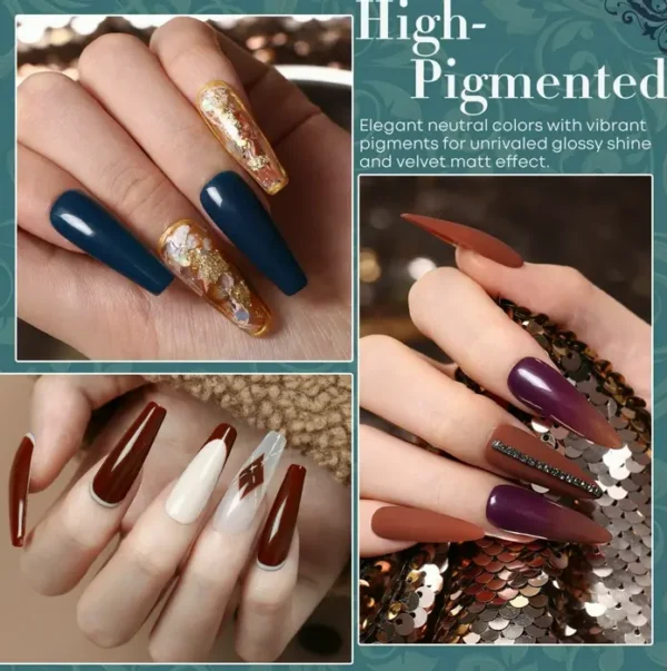 Brand Gel Set in Six Dark Colors