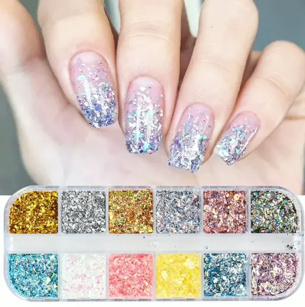 Irregular Manicure Film Fragments Sparkle