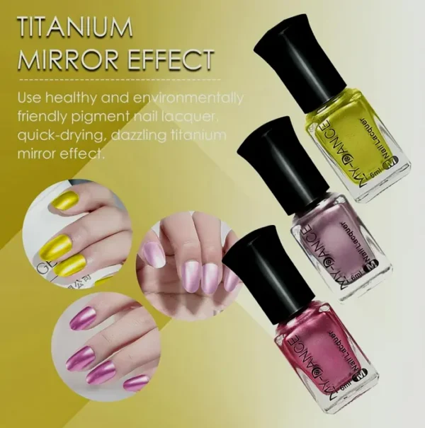 3 Shades Reflective Shiny Nail Polish Set