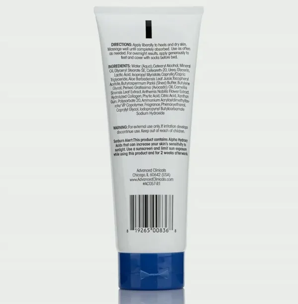 Advanced Clinics Heel Cream to Cracked Skin, Shea Butter, 8oz