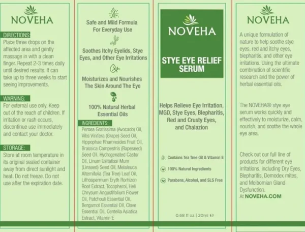 NOVEHA's Herbal Stye Relief for Eyelid Management (20 ml)
