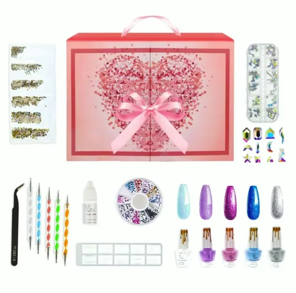 Nail Art Kit for Teens with Gems