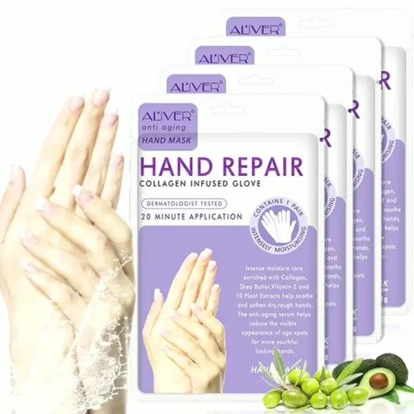 4-Pack Hand Hydrating Glove Mask for Cracked Hands