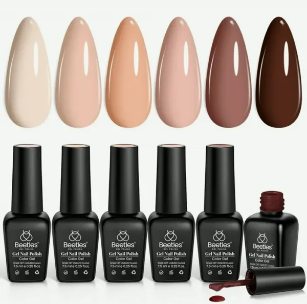 Gel Polish Kit - 6 Colors Neutral Collection