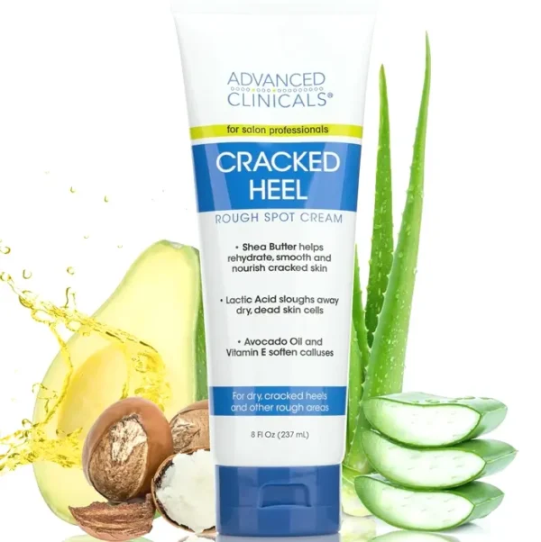 Advanced Clinics Heel Cream to Cracked Skin, Shea Butter, 8oz