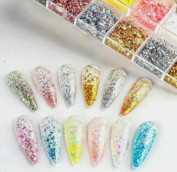 Irregular Manicure Film Fragments Sparkle