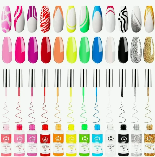 Gel Liner Nail Kit with Brush