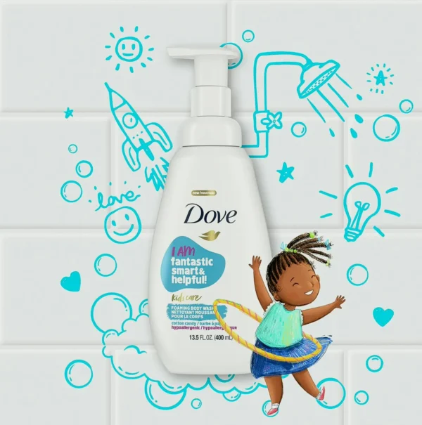 Dove Bubble Cleanser For Children - Cotton Candy, 13.5 Fl Oz (Bundle of 4)