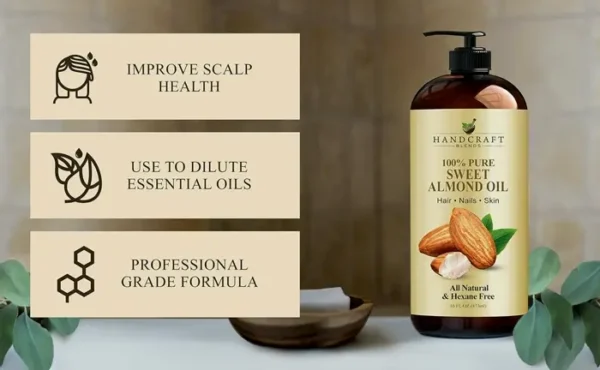 Natural Sweet Nut Oil - 16 fl oz - Perfect for Body & Hair