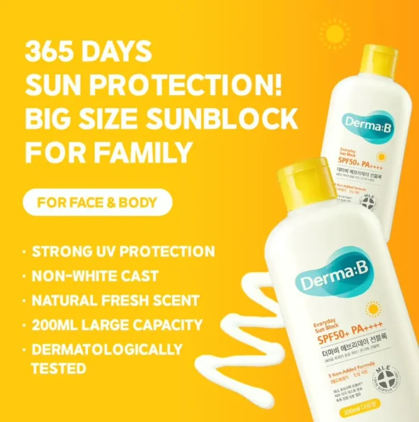 Derma B SPF Lotion SPF50+ Large Size