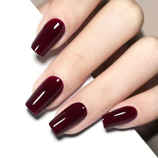 Gel Manicure Lacquer, 15ml Maroon Shade