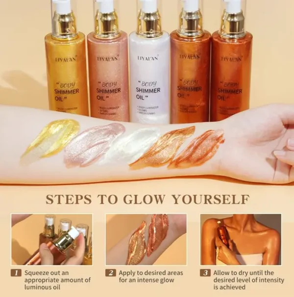Shimmer Body Oil Skin Highlighter Cosmetics Glow
