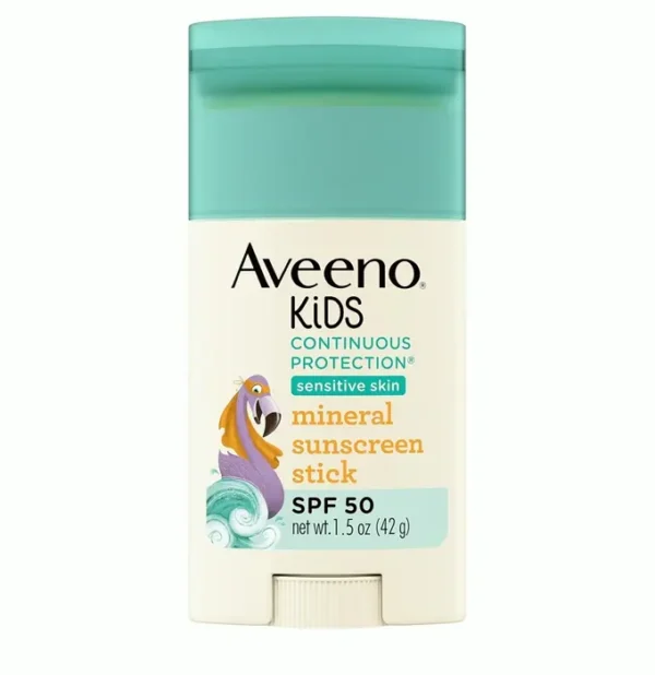 Aveeno Kids Zinc Oxide Sunscreen Stick For Sensitive Skin