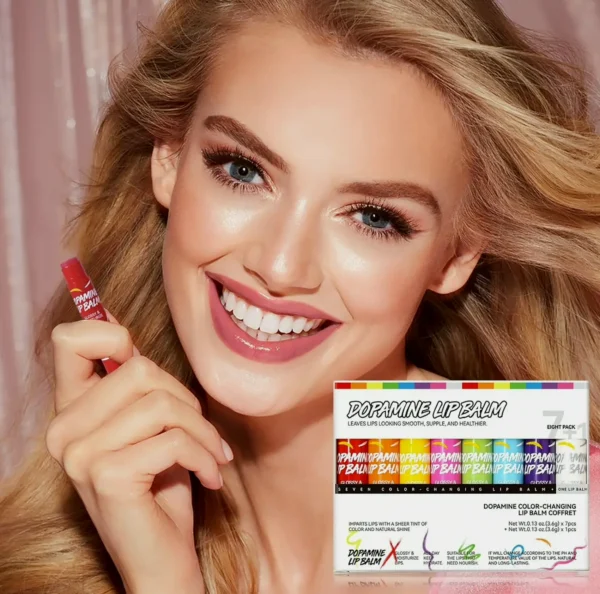Colored Lip Balm Set - Hydrating, Shiny Finish, 8 Colors