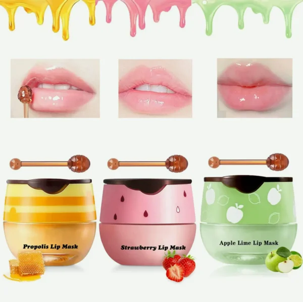 3 Honey Lip Balm Set: Strawberry