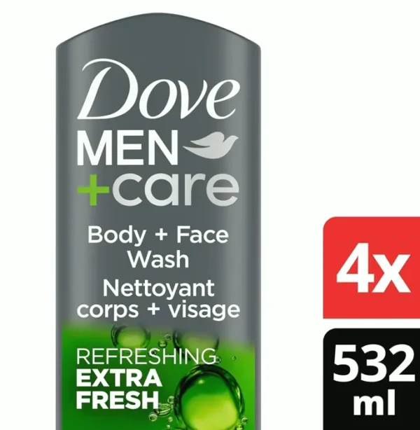 Dove's Men Care Shower Gel Ultra Fresh 4 Count 18oz