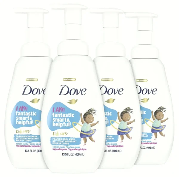 Dove Bubble Cleanser For Children - Cotton Candy, 13.5 Fl Oz (Bundle of 4)