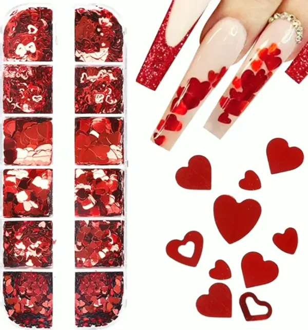 Love Art Sequins Kit 12 Grids Love Design