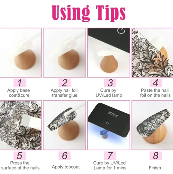 300 Sheets Nail Art Foil Transfers