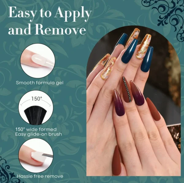 Brand Gel Set in Six Dark Colors