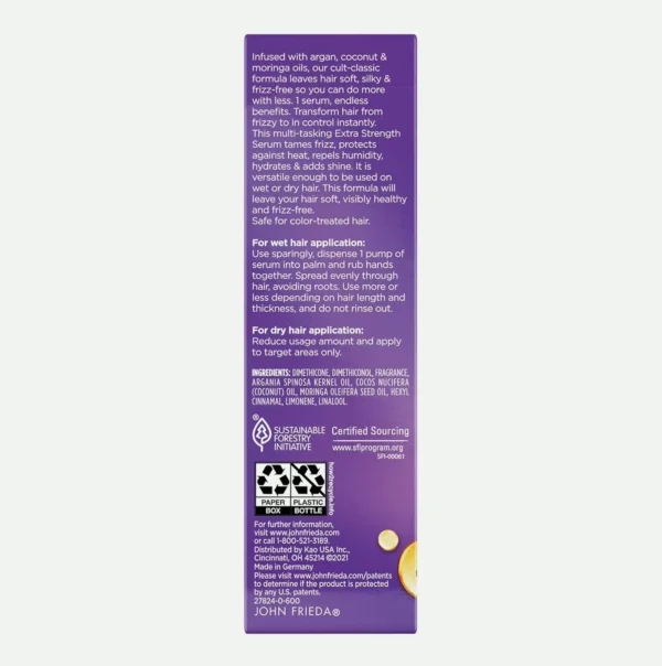 John Frieda Frizz Ease Extra Strength Hair Oil, 1.69 fl oz