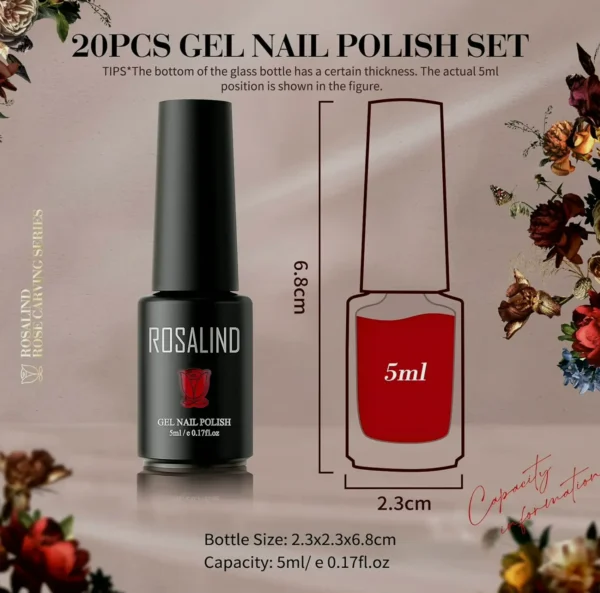 20 Pieces Neutral Gel Varnish Collection