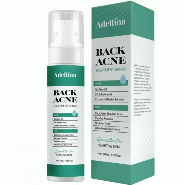 Body Acne Spray: Salicylic Acid, Tea Tree Oil & Niacinamide, 4 oz