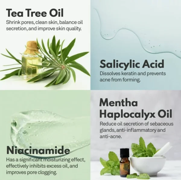Body Acne Spray: Salicylic Acid, Tea Tree Oil & Niacinamide, 4 oz