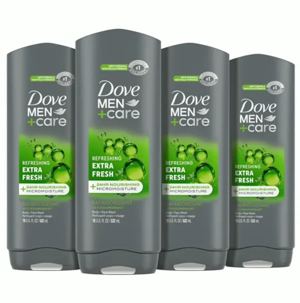 Dove's Men Care Shower Gel Ultra Fresh 4 Count 18oz