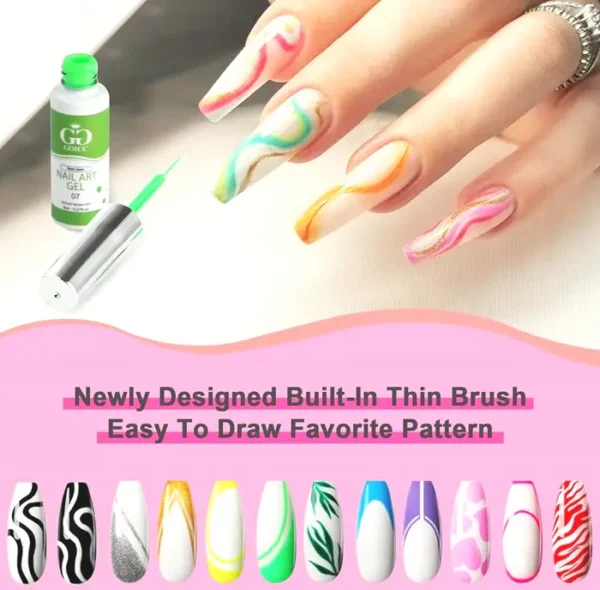 Gel Liner Nail Kit with Brush