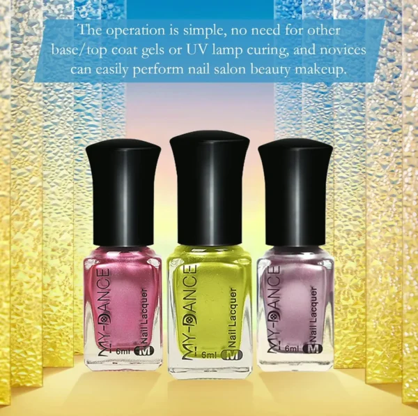 3 Shades Reflective Shiny Nail Polish Set