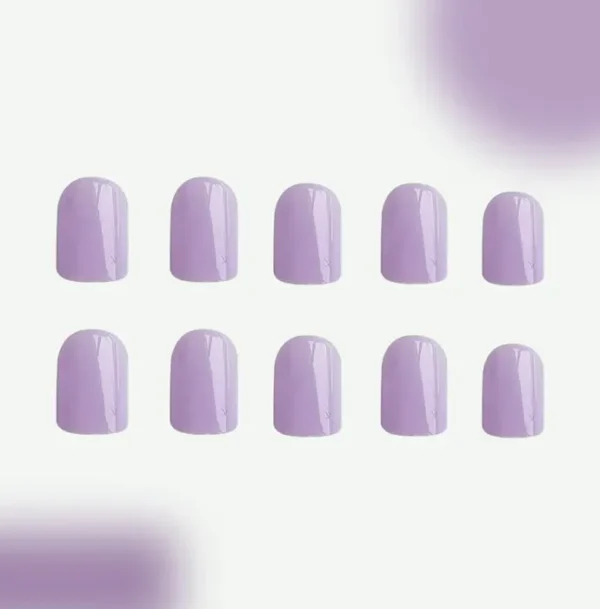 24 Pieces Lilac Stick-On Nails