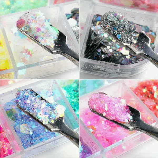 Twelve-Color Iridescent Nail Sequins Glitter Set