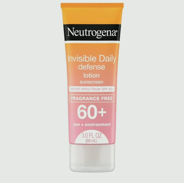 Neutrogena Invisible SPF 60+ Sunscreen Cream, Oxybenzone-Free