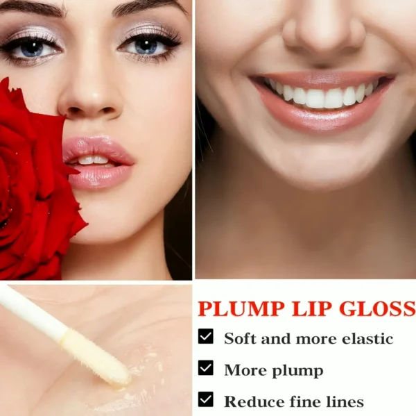 2P Lip-Enhancing Plumper Gloss for Moisturizing & Wrinkle Reduction, Natural Nourishment