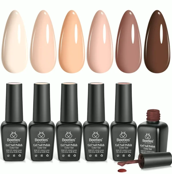 Gel Polish Kit - 6 Colors Neutral Collection