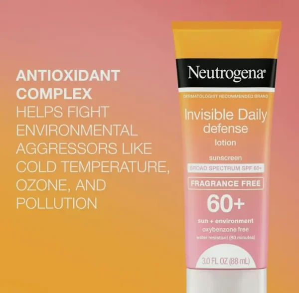 Neutrogena Invisible SPF 60+ Sunscreen Cream, Oxybenzone-Free